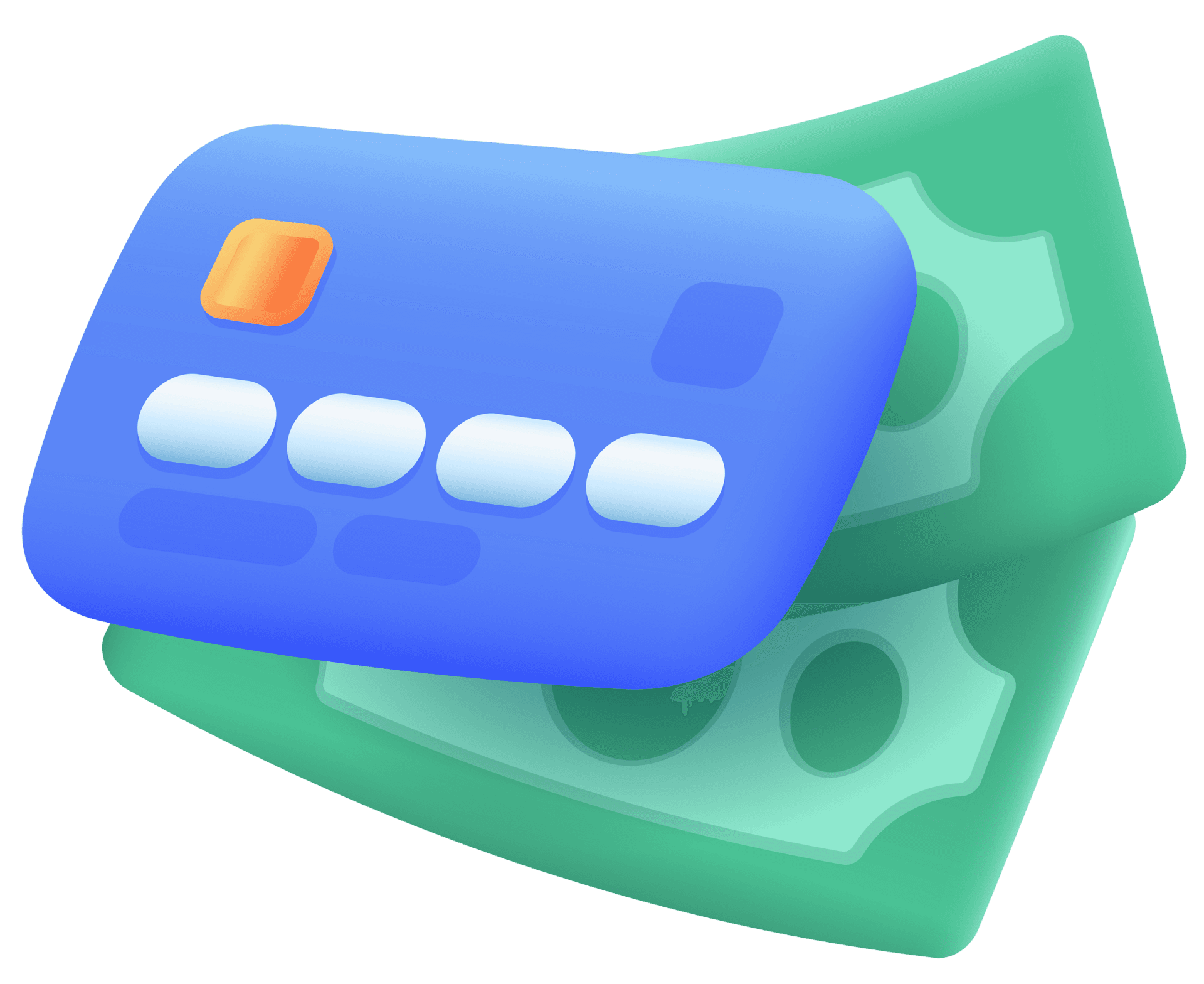 Money and card 3D icon